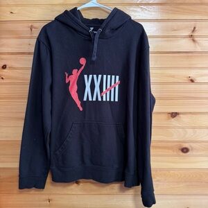 Fanatics WNBA 25 Year League Anniversary Black Hoodie Red White NBA Size Large